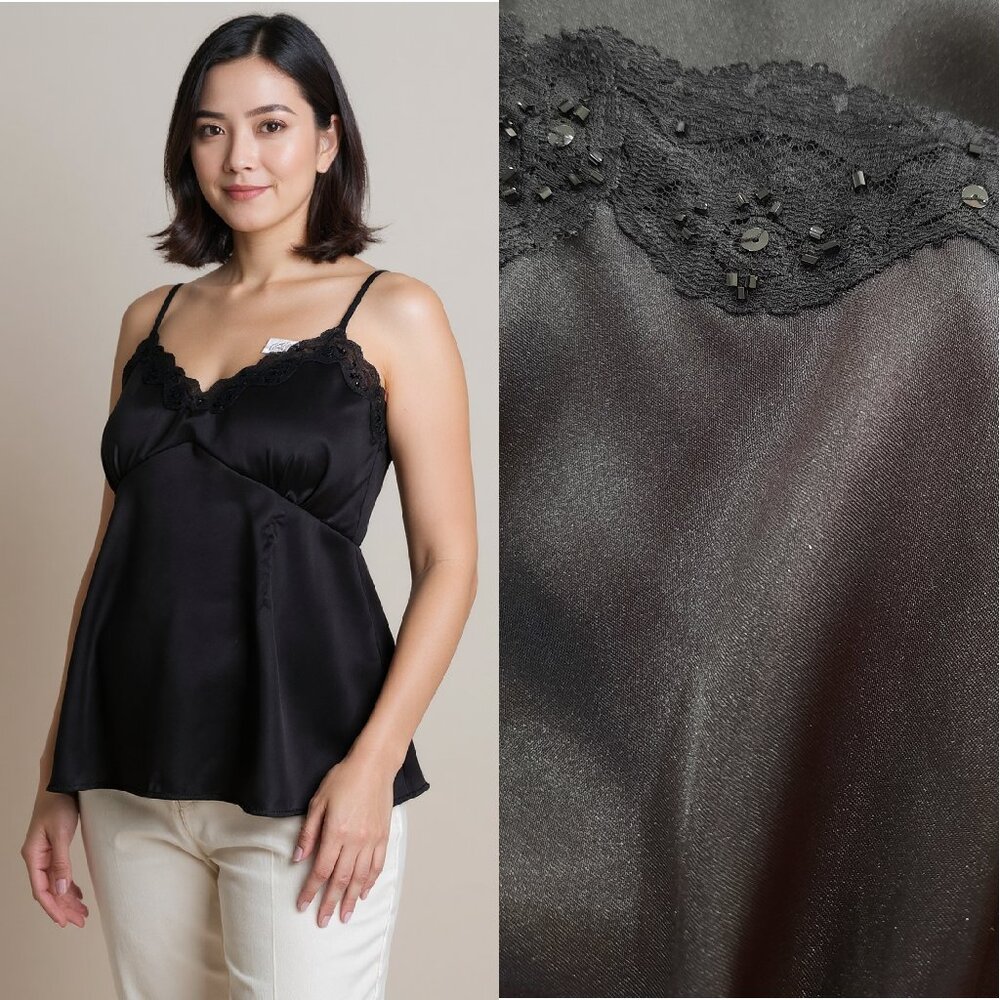 Vtg Y2K elegant black maternity top - Announcements brand